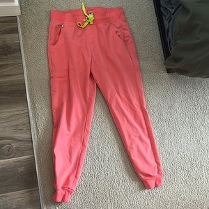 Coral pink figs Zamora joggers. Size meeting minimal wear